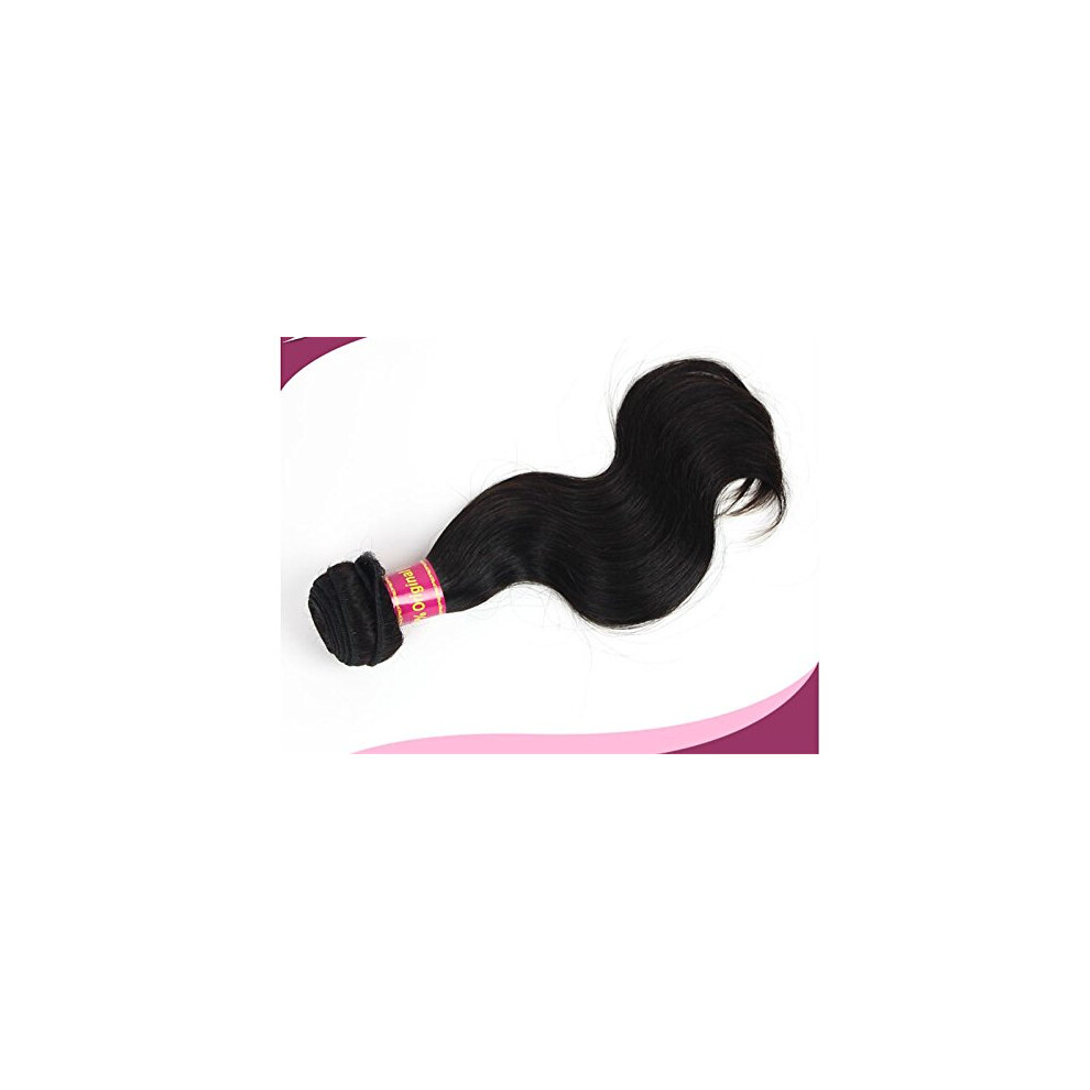 Unisex 100G Mongolian Virgin Human Hair Bundles Body Wave Extensions Natural Color 100% Tangleâ