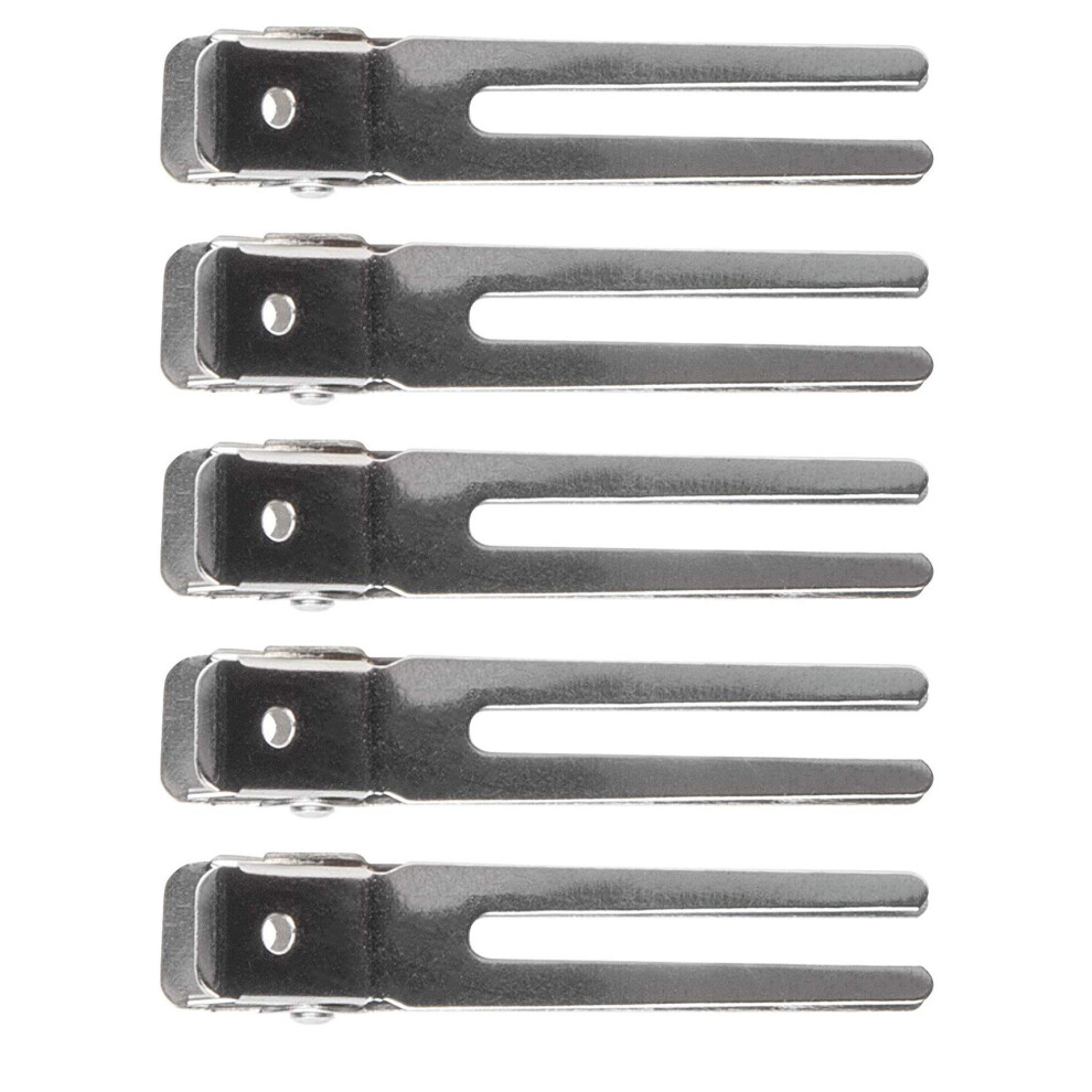 Unisex 60 Pack Double Prong Alligator Hair Clips For Styling Extensions Pin Curls, 1.8 Inch Metal