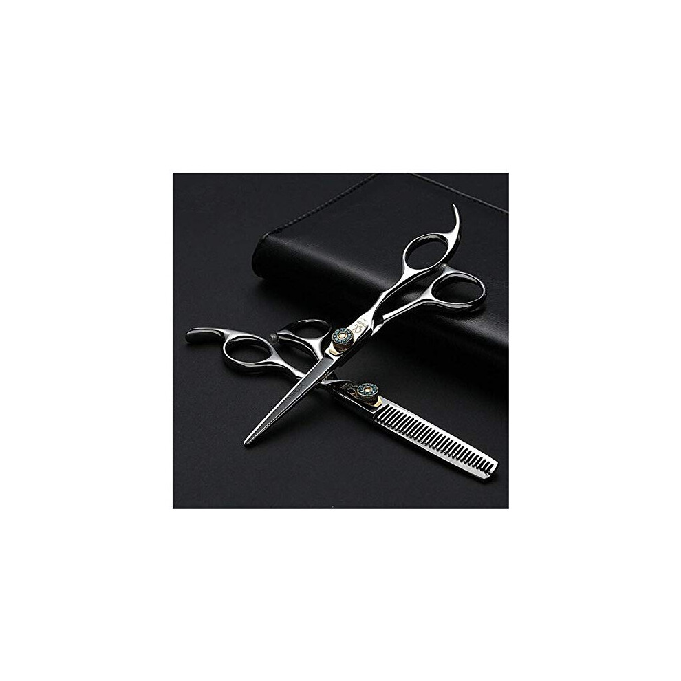 Professional Hair Cutting Scissors Set with Thinning Shears, Ergonomic Grip, Salon Stainless Steel