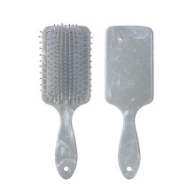 Premium Hair Brush for Women, Hair Styling Paddle Brush with Soft and Capped Nylon P (Marble Grey)
