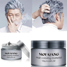 Temporary Hair Color Wax Silver Gray 4.23oz for Unisex Styling Easy Wash Medium Hold