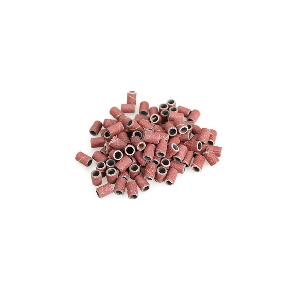 100pcs 180 Grit MediumCoarse Nail Drill Sanding Bands for Manicure Pedicure Acrylic Nails