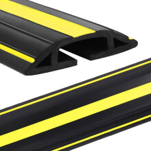 Cable Protector Floor Cord Cover PVC Duct, Prevent Trip Hazard for Home Office Outdoor, 4ft