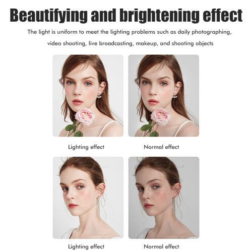 Portable and Lightweight Mini Ring Light for Effortless Mobility, 180-Degree Rotatable for Creative Angle Adjustments, Side Lighting Enhances Depth an 2