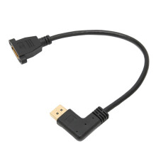 Angled DisplayPort Cable Gold Plated Double Hole Lockable Type Supports Full HD Stereoscopic Display Premium Construction Seamless Audio Video Transmi