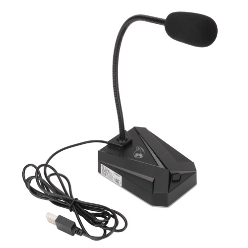 USB Plug and Play Microphone, Ideal for Blue LED Light Enthusiasts 1