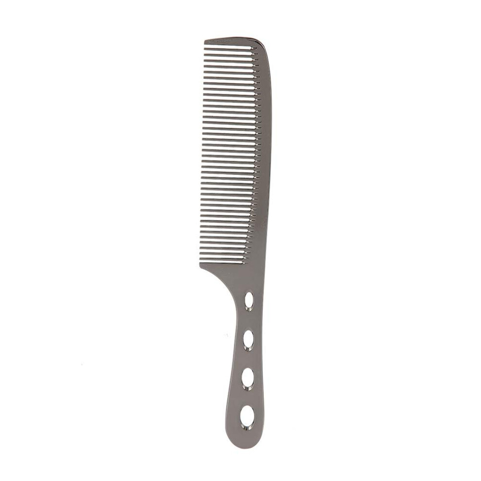 Professional Aluminum and Stainless Steel Hair Comb with AntiStatic Smooth Teeth for Salon Styling â Bright Black