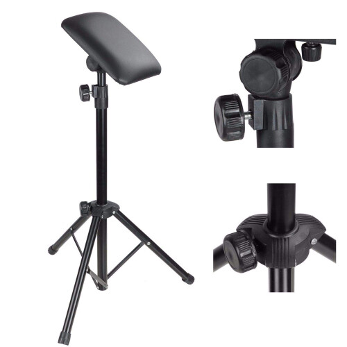Tattoo Arm Rest Adjustable Height Foldable Tripod Stand with Ergonomic Tilt for Studio Use 1