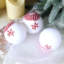Staron 3-teiliges Set Weihnachtskugeln für den Weihnachtsbaum, weiße Weihnachtsdekoration, Hängekugeln für Feiertage, Hochzeitsfeiern, kompatibel