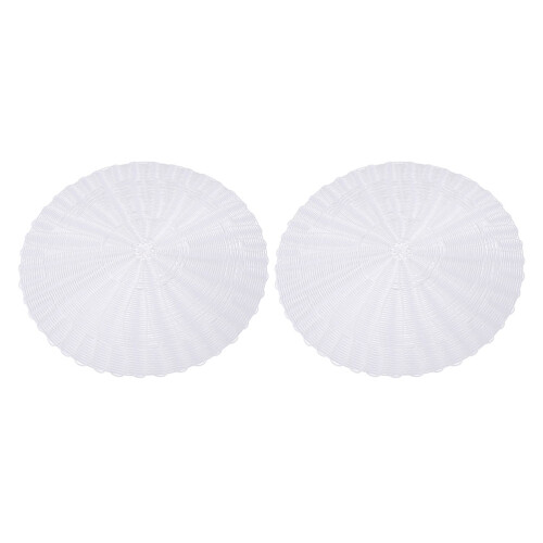 Lot de 2 tapis de cuisson vapeur réutilisables blancs