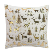 Funda de almohada navideña Furry Fashions de 45 x 45 cm. Ideal para decoración navideña y fiestas de invierno. Funda de almohada adecuada para