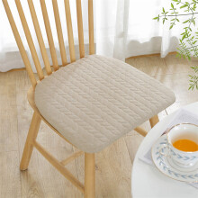 Cojín de silla de algodón Taotanxi con lazos - 43,18 cm x 43,18 cm, color caqui, para comedor, cocina, oficina y uso en interiores.