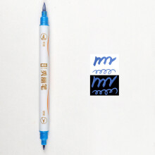 Bolígrafo metálico nacarado de doble punta y 10 ml, de colores vibrantes, ideal para pintura y dibujo artístico. Bolígrafo de líneas de colores