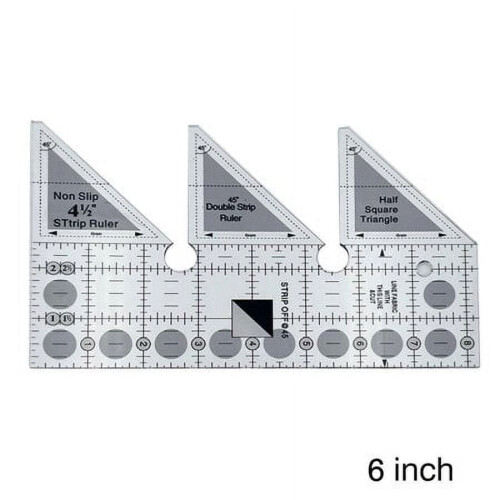 Righello a doppia striscia a 45 gradi, righelli creativi per quilting e cucito.