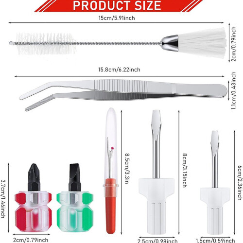 Sewing Machine Cleaning Kit, 8 Piece Repair Machine Sewing Tools 2