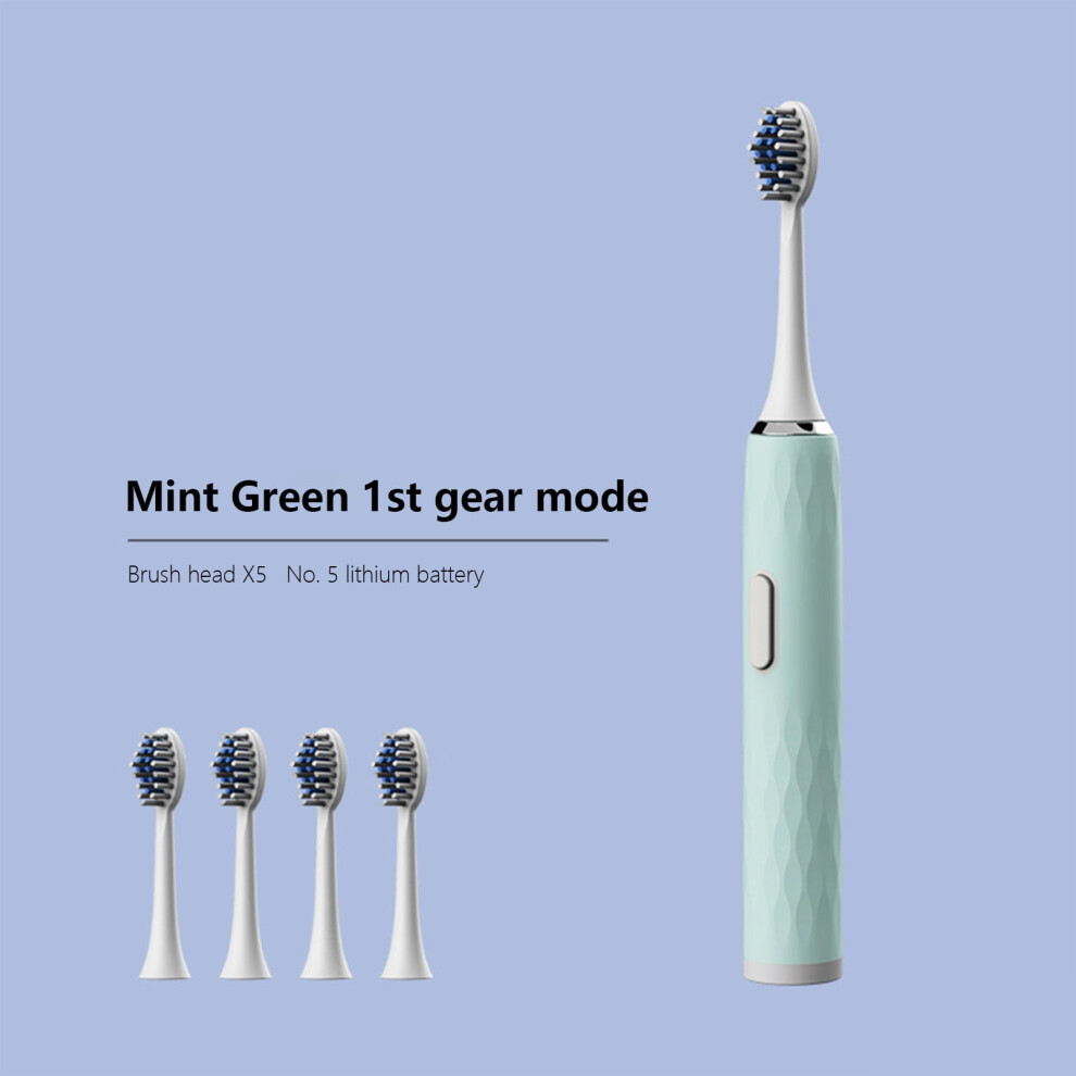 Ozmmyan Electric Toothbrush With 5 Brush Heads For Adults And Kids, IPX7, 5 Modes With 2 Minutes Built In Smart Timer Tooth Rush