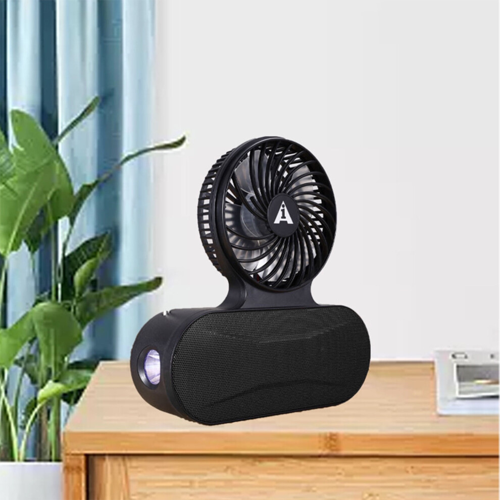 Solar Powered Fm Radio Speaker Gnobogi, Wireless Bluetooth Audio System, Portable Mini Fan, Compatible With Car & Household Use 9773935555273