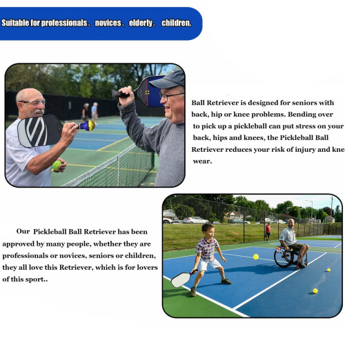 5 τεμάχια Pickleball Retriever: Κατάλληλο για όλες τις τυπικές ρακέτες Pickleball, Εύκολη 2