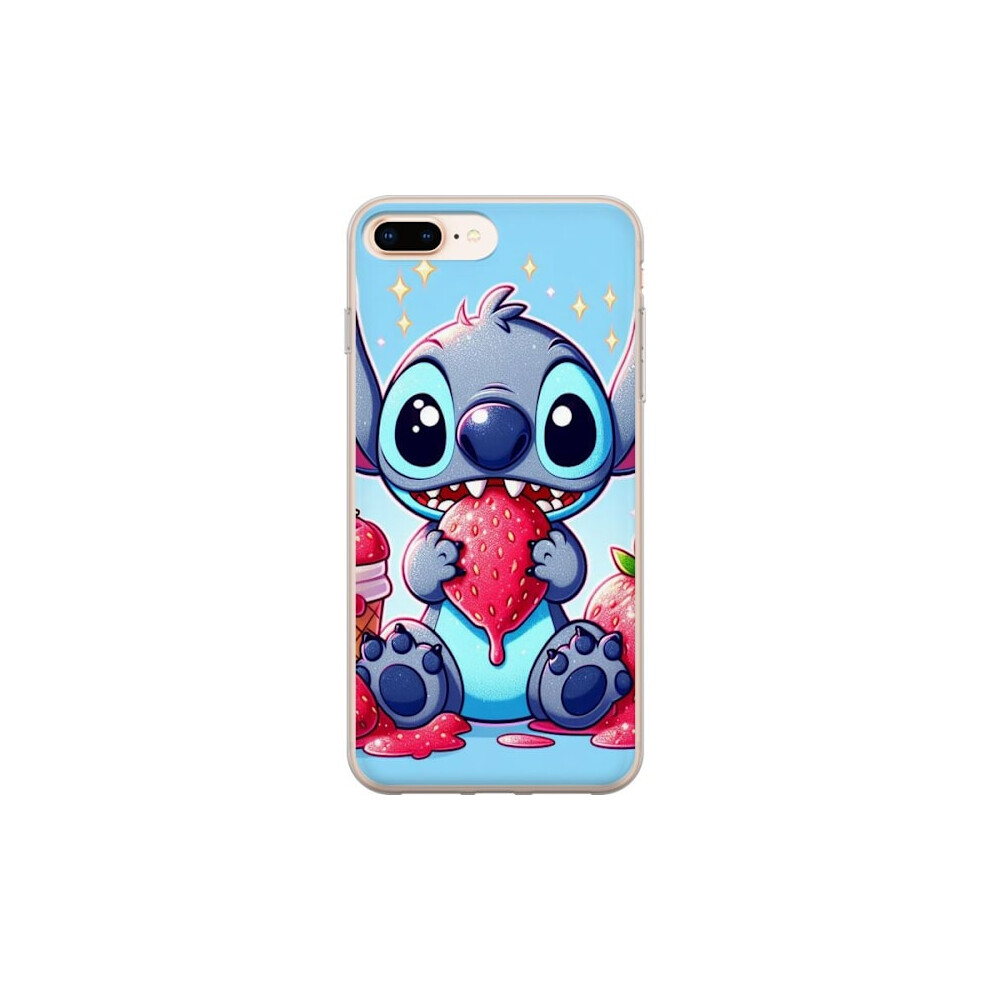 Compatible With Apple Compatible With Iphone 8 Plus Transparent Case Strawberry Stitch 9773935556294