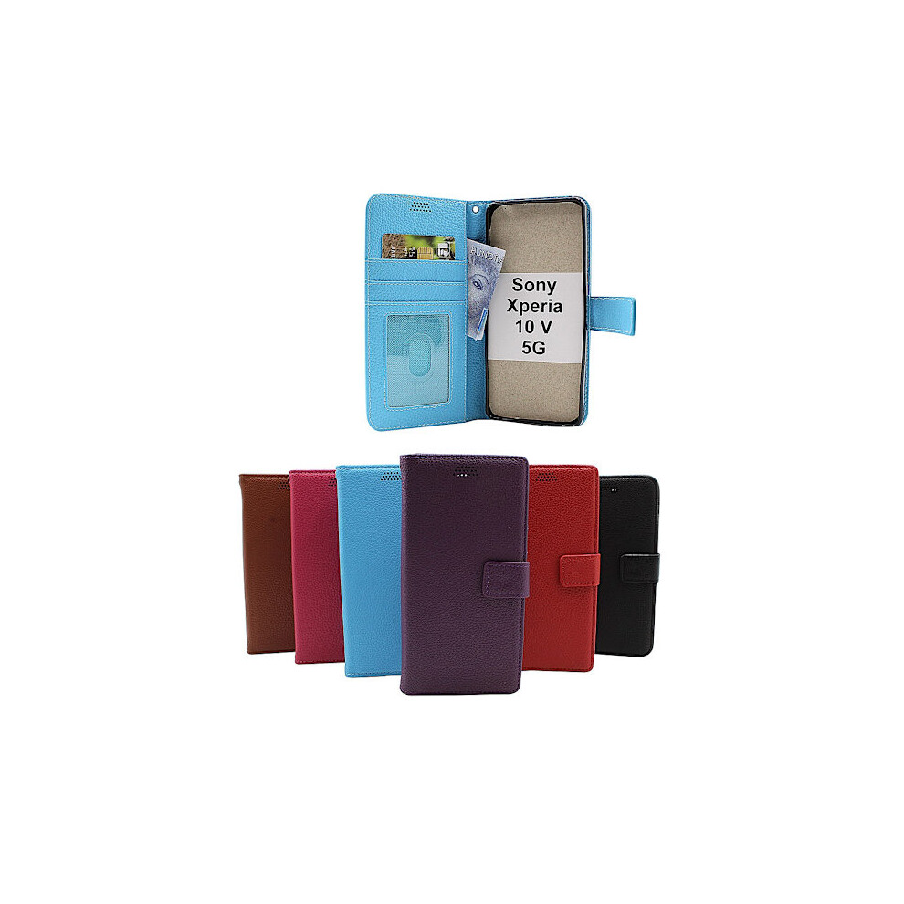 New Standcase Wallet Compatible With Sony Xperia 10 V 5G Purple 9773935556706