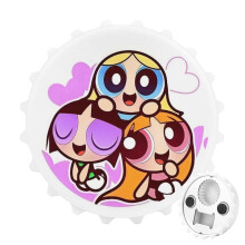 Magnetischer Flaschenöffner mit Powerpuff Girls-Motiven und Kühlschrankmagneten – einzigartige Geschenkidee für Campingfans, cooles Gadget für