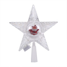 Grande vente de décorations de Noël XIUH ! Étoile lumineuse à cinq branches en plastique de 18 cm pour sapin de Noël - Liquidation !