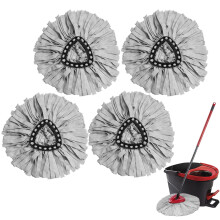Lingettes de rechange en microfibre compatibles avec le balai à franges rotatif O-Cedar EasyWring, lot de 4 pour manche de 2 cm (0,8 po).