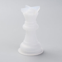 1pc Múnla Silicone Ficheall Cluichí Teaghlaigh Múnlaí Réitigh Roisín Eapocsa do Pháistí DIY Cluiche Boird Banríona do Dhaoine Fásta Bán