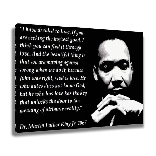 Αφίσα σε καμβά με αποσπάσματα από τον Μάρτιν Λούθερ Κινγκ Τζούνιορ, Διακόσμηση 1