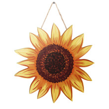 Couronne de tournesols jaunes à suspendre à la porte - Convient pour la cour, la chambre ou le salon - Décoration estivale idéale, cadeau