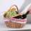 2 cestini da picnic in vimini stile rustico con coperchio e manico e fodere interne per picnic, feste e barbecue 3