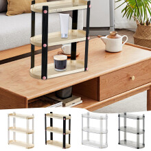 Étagère de bureau extérieure Jacenvly, décoration automnale, rangement transparent à 3 niveaux pour chambre, salle de bain, cosmétiques, bureau