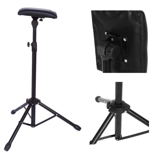 Tattoo Armrest Adjustable Height PU Leather Tripod Stand with Thick Padding and 360 Angle 2