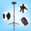 Tattoo Armrest Adjustable Height PU Leather Tripod Stand with Thick Padding and 360 Angle 5