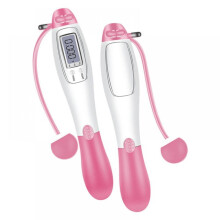 Cuerda para saltar electrónica digital, cuerda de velocidad con peso y mango antideslizante - Cuerda para saltar inalámbrica ajustable para