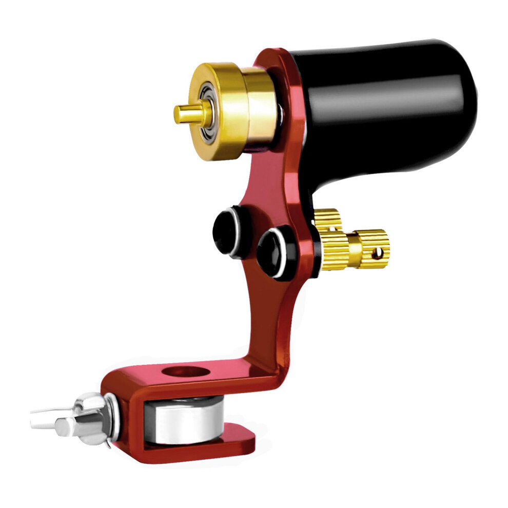 Red Rotary Tattoo Machine Gun With Dual Mode, Adjustable Speed, Low Noise, Shader And Liner