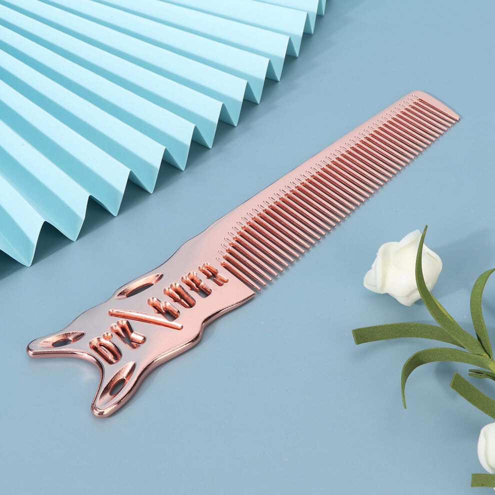 Unisex Aluminum Hair Comb With Ergonomic Nonslip Grip For Detangling Wet And Dry Hair