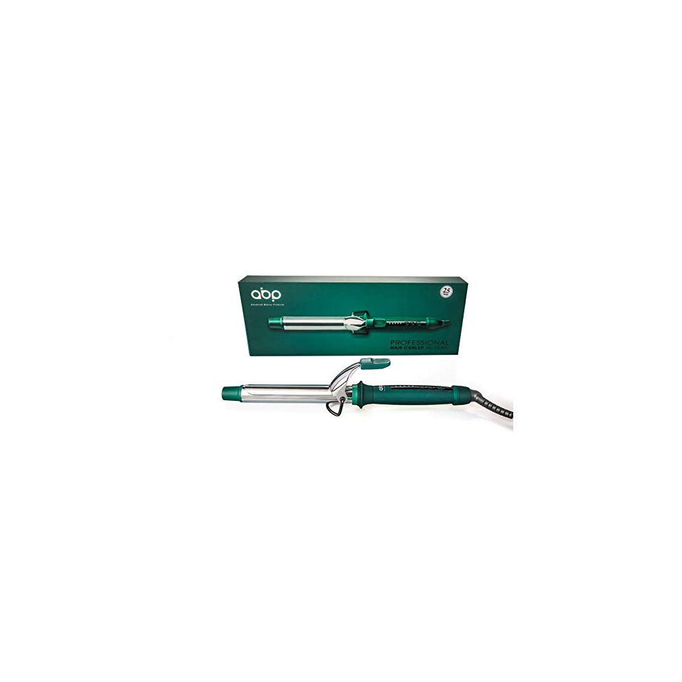 25mm Ceramic Curling Iron with Precise Temperature Control, LED Display, Dual Voltage Travel Ready