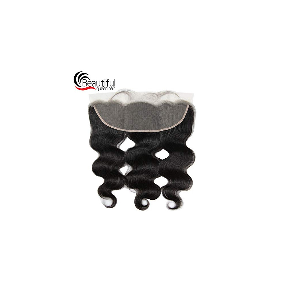 Unisex Brazilian Body Wave Human Hair Wig 14 Inch Pre Plucked 13X4 Transparent Lace Frontal Virgin Hair