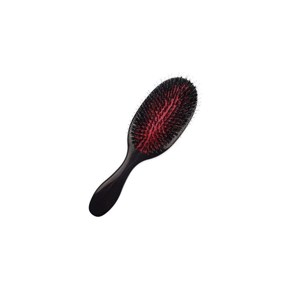 Hair Styling Brush with Boar Bristles for Detangling and Ergonomic Hair Clip for Salon Extensions