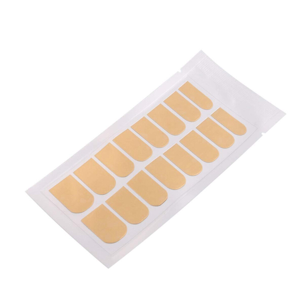 Gold Nail Polish Stickers 16pcs Shiny Full Coverage Nail Wraps for Instant Manicure