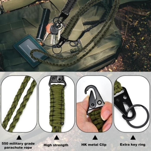 Portachiavi - Non specificato - 2 pezzi - Tracolla - Moschettone - Nylon resistente 1