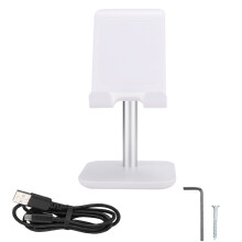 Phone Dock With Adjustable Height, Ergonomically Designed Stand For Ios, Samsung, Huawei, Xiaomi Devices, Supports Wireless Charging And Cable Managem