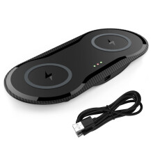3-i-1 trådlös laddare inspirerad av magnetisk snabbladdningsteknik, smart dubbel 10W laddningsplatta med bred kompatibilitet och