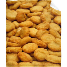 Personalisierte Dinosaurier-Chicken-Nuggets-Decke – Lustiges Geschenk zum Thema Essen – 152 x 203 cm große, originelle Decke für Geburtstage,