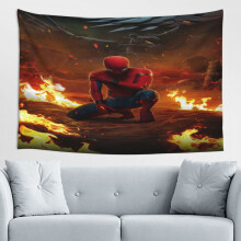 Spider-Man væggobelin til hjemmet, vægkunst, dekoration til drenge og piger, soveværelse, stue, 60*40 tommer
