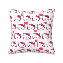 Funda de almohada cuadrada universal con estampado de Hello Kitty para las cuatro estaciones, ideal para sofá, cama, dormitorio y sala de estar