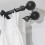 4pcs Adjustable Curtain Rod Wall Bracket Extendable Metal Wall Brackets 4
