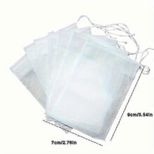 200 sachets à épices 7 x 9 cm, réutilisables avec cordon de serrage, compatibles avec LGL, infuseurs à thé non tissés pour la cuisine et les