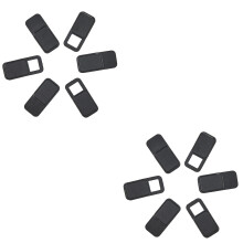12 Pcs Metal Oval Shaped Webcam Cover Camera Slider Shutter Privacy Protect Cover for Laptop Tablet Phone Shutter (Black)